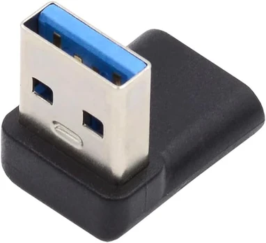 Usb-c į Usb 3.0 kampinis adapteris, 90 laipsnių žemyn