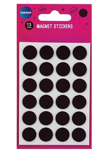 Magnetiniai lipdukai CENTRUM, diam. 13mm, 48 vnt.