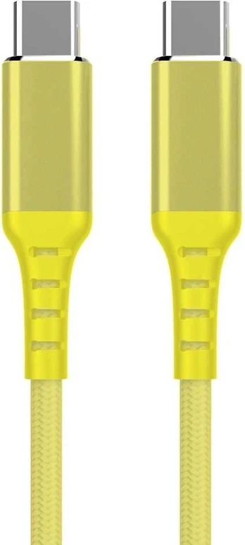 Fuj:tech USB-C - USB-C -kaapeli, 2m, keltainen