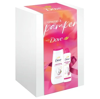 Dove Unwrap & Pamper Gift Set Vonios ir dušo priemonė