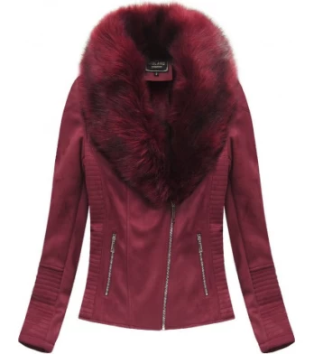 SUEDE MOTORCYCLE JACKET WINE (6501) striukė
