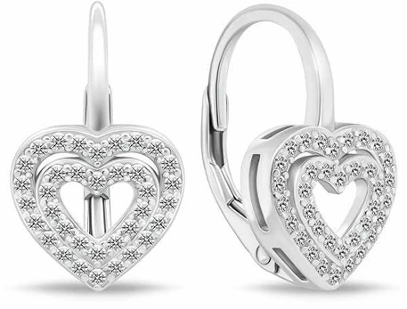 Brilio Silver Brilio Sidabrinis Charming sidabrinis heart earrings EA111W