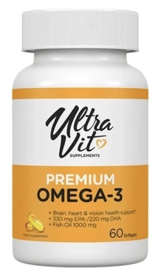 Kapsulės UltraVit Omega-3 x 60