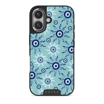 Blue Gaze - iPhone 16 Case, Elite Dark (MagSafe) / Silver