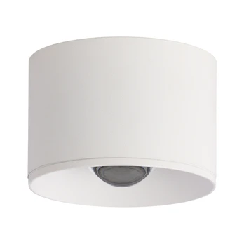LED lauko lubų prožektorius S132, Ø 8 cm, smėlio baltumo