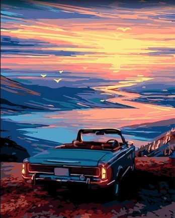 Tapybos pagal skaičius rinkinys: Amazing view 40x50 cm E013