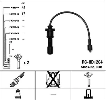 NGK 6301 Uždegimo laido komplektas