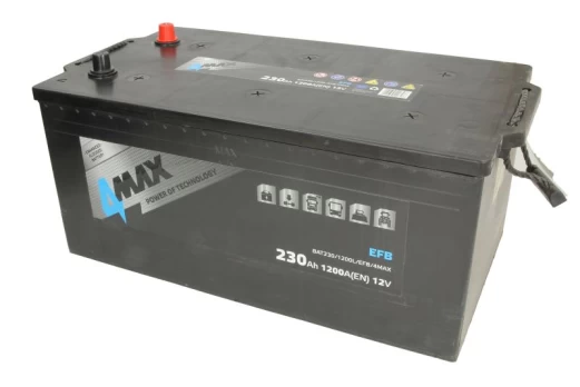 Akumuliatorius 4MAX BAT230/1200L/EFB/4MAX 12V 230Ah 1200A K+