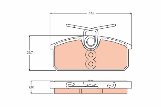 TRW GDB2165 Brake pad set