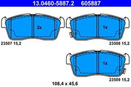 ATE 13.0460-5887.2 Brake pad set