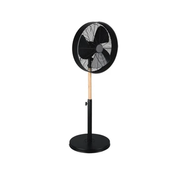 Viking floor fan matt black/wood ventilators