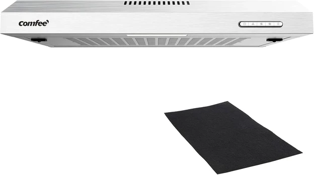 COMFEE' virtuvinis gartraukis 60 cm, 200 m³/h, LED, CHU 3.6F17BS