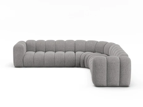 Modular Symmetrical Corner Sofa, "Lupine", 5 Seats, 309x309x70, Light Grey