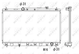 Variklio radiatorius NRF NRF 53307