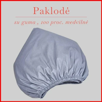 Paklodė su guma - 200x200+30cm.