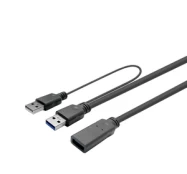 Kabelis Vivolink USB 3.0, USB A female, 5 m, juoda kaina