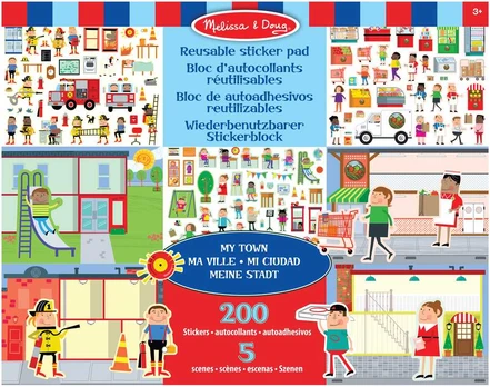 Melissa & Doug Reusable Sticker Pad - My Town