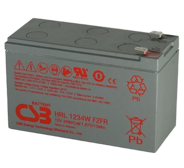 Akumuliatorius 12V 9Ah 34W Pb F2 FR AGM VRLA CSB