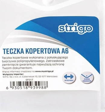 Strigo A6 vertikali Pp vokelės tipo aplankas