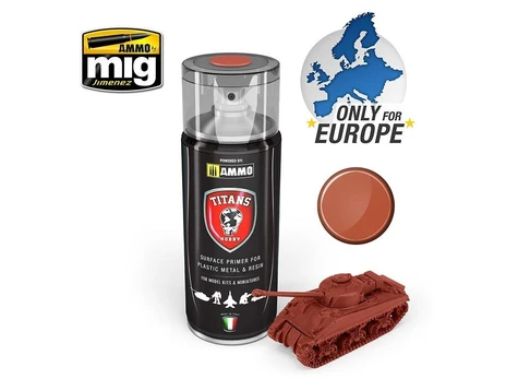 AMMO by MIG Jimenez TITANS HOBBY - RUST BASE Matinis PRIMER (gruntas) 400ml, 113