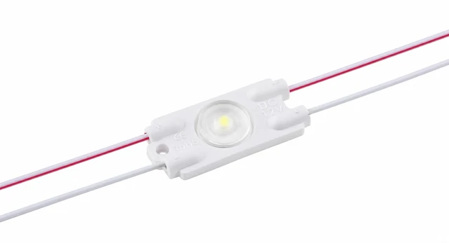 LED modulis 12V 0.5W, 63lm, 6500K, 160°, su matiniu lęšiu IP67,