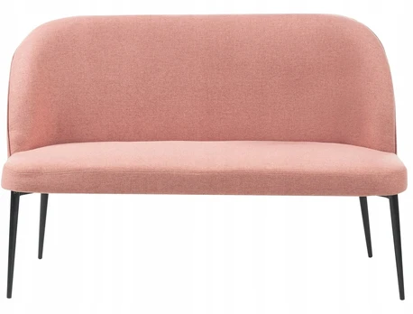 Sofa Beliani Dvivietis suoliukas valgomajam OSBY, rožinis