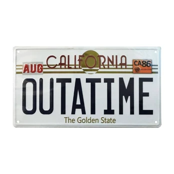 Back To The Future Replica Number Plate Tin Sign