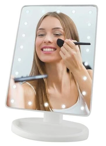 Veidrodis su LED apšvietimu 180°