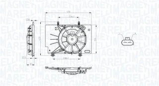 Ventiliatorius, radiatoriaus MAGNETI MARELLI 069422734010