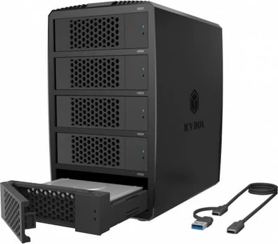 Icy Box System-raid dla 5 hdd 2,5"/3,5" sata, ib-rd3705-cu3 raid 0,1,10,3,5, single, large, clone