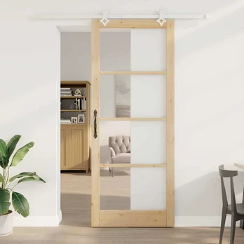 Stumdomos Durys Ruda 93 x 232 cm Medis ir metalas