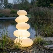 Lucande LED terasos lempa Soriel, balta, 72 cm, stepdim, IP54