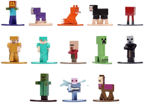 SIMBA JADA Minecraft metalinė figūrėlė, 4 cm, 13 vnt., 9336791314