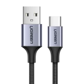 USB Kabelis Ugreen - USB Type C kabelis Quick Charge 3.0 3A 0,5m pilkas (60125) kaina