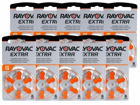 Elementai klausos aparatams RAYOVAC Extra, 13 PR48, 60 vnt.