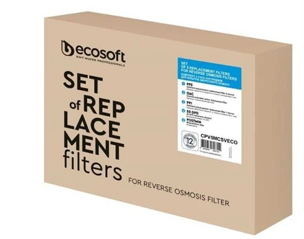Filtravimo kasečių komplektas Ecosoft CPV5MCSVECO, 10"