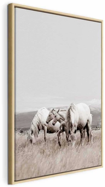 Artgeist Paveikslas - Baltas Horses (1 Part) Vertical