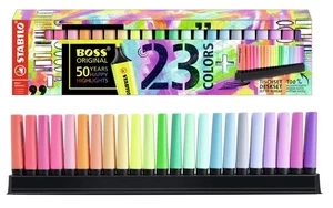 STABILO BOSS Original, 23 pc(s), Multicolour, Chisel tip, Multicolour, Rectangle, 2 mm