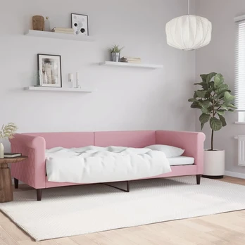 Lova Sofa, rožinės spalvos, 90x200cm, aksomas