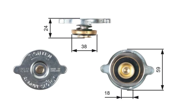 Radiatoriaus dangtelis GATES RC115