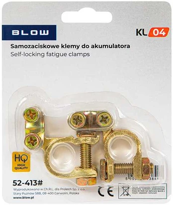 Savaime užsifiksuojantys akumuliatoriaus spaustukai BLOW KL04