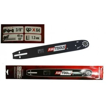 AW-Tools AWTOOLS SAW GUIDE 45cm 64/3/8"/1.3mm / Juodas LINE