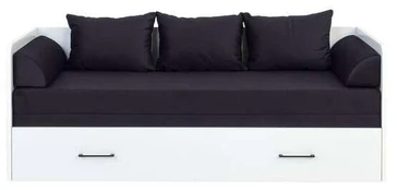 Sofa-lova Tetrix, juoda/balta