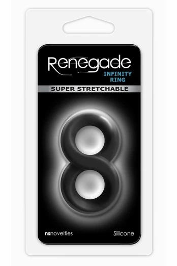 Renegade Infinity Ring Black Silicone Dual Support System 4.3x7.6cm