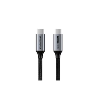 Extra Digital Kabelis USB3.2, USB-C - USB-C, 20Gbps, 100W, 20V/ 5A, 4K/ 60HZ, 1m