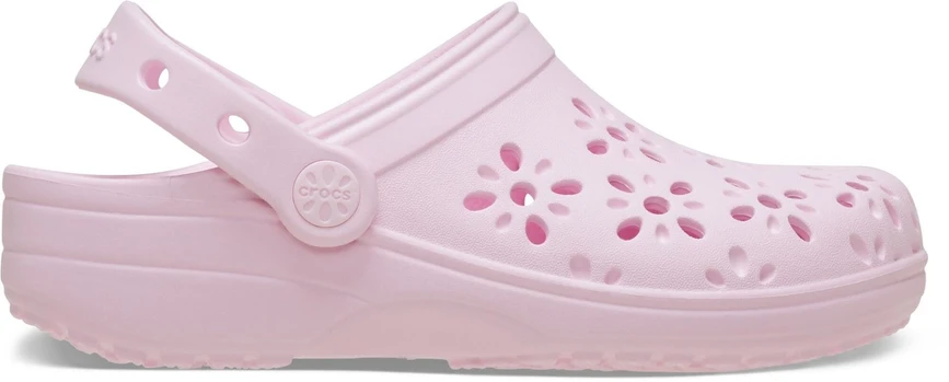 Crocs™ CLASSIC FLORAL CUT OUT CLOG KID’S Pink Milk - 30