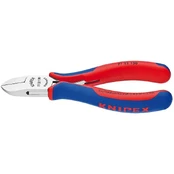 Žnyplės šoninio kirpimo, apvalios, dvispalvės, Knipex kaina