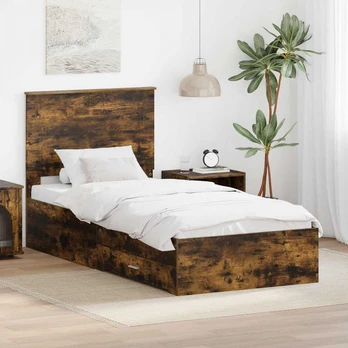 Lova Lovos rėmas Rūkyta ąžuolas 90 x 200 cm Apdirbta mediena