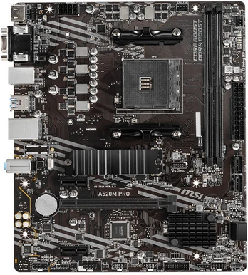Pagrindinė plokštė MSI A520M PRO AM4 2DDR4