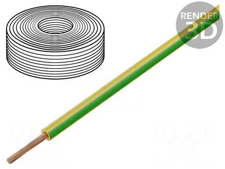 Wire | H05Z-K | stranded | Cu | 0.75mm2 | LSZH | yellow-green | 300V,500V
